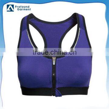 high impact sports bra women's sports bra wholesale sports bra with metal zipper