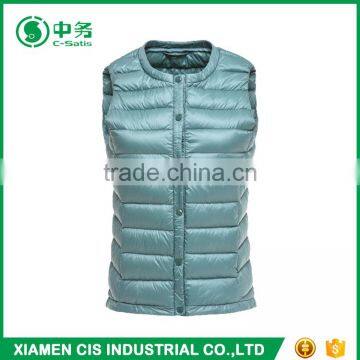 2017 New Product Pure Color Winter Windproof Warm Women Padded Down Vest photo-3