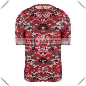 2015 new design wholesale cheap short sleeve dry fit camo performance t shirt , camouflage t shirt ,custom military t shirt