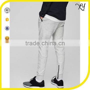 Wholesale Zipped Cuffs Zip Side Pockets Mens Sweat Pants Slim Joggers