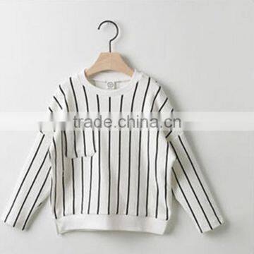 2-7 Years New 2017 Wholesale Autumn Long Sleeve O-Neck Stripe Kids Girls Coats (pick Size Color) photo-3