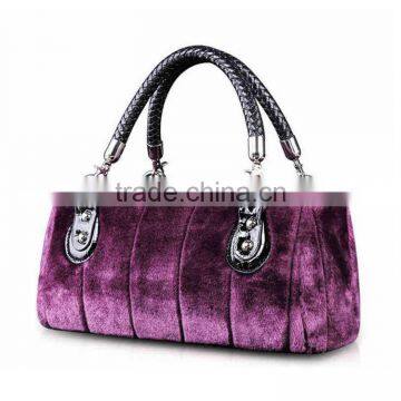 Grace luxury imitation feather party hand bag for woman gender straw bag fur bag charm