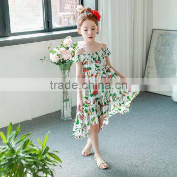 S17613A New Arrival Sleeveless Floral 2017 Summer Kids Girl Dress photo-3