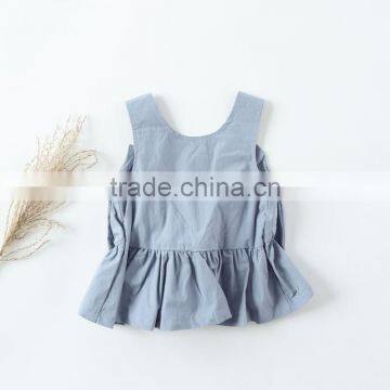 S33542W Baby Girl Dress Backless Summer Girls Dress With Bow Cute Toddler Dress photo-3