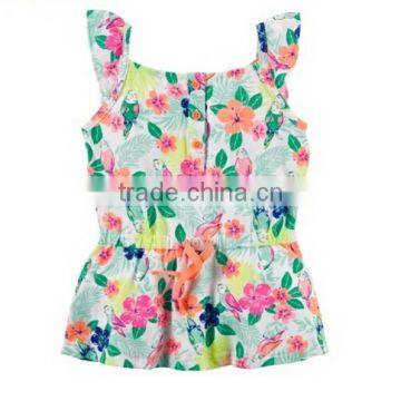 Baby Girls Dresses Colorful flower ruffles Kids Clothes