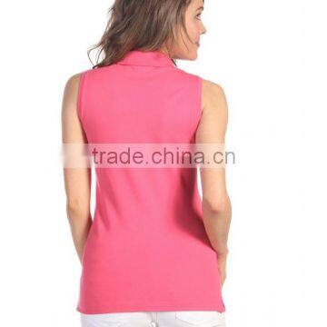 Ladies Sleeveless Bulk Polo Shirts Wholesale China photo-3