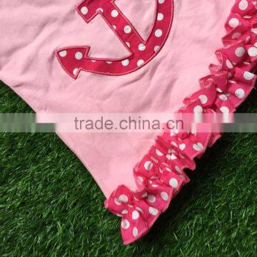 Baby Girls Summer Design Girls Boutique Clothing Hot Pink Anchor Outfits Sleeveless Capri Sets With Accessories photo-2