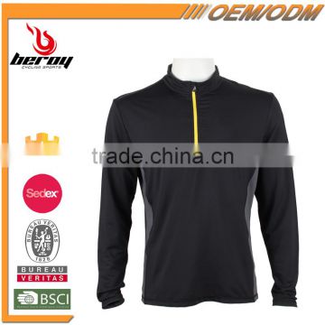 Wholesale Bulk Half Zipper Slim Fit Blank T-shirt for Sports Wearing