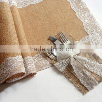 Lace and Burlap Table Runner,Laser Cut Felt Table Runner,Table Runner for Wedding Decoration photo-2