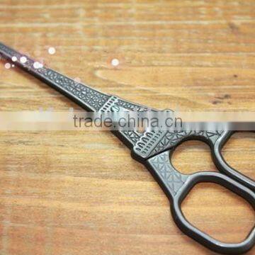 Antique Zakka Bronze Scissor Vintage Eiffel Design Scissor Lace Scissor photo-3