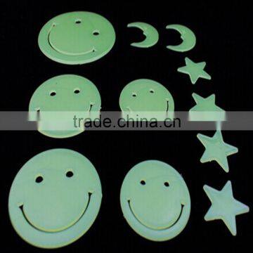 Glow in Dark Smile Face Wall Stickers Luminous Fluorescent Wall Decoration Sticker photo-1