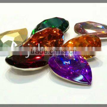 Special Shaped Resin Stone,artificial Teardrop Resin Stone, Point Back Resin Stones photo-4