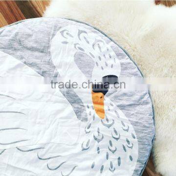 Cute Novel Children Bedroom Decoration Cotton Swan Baby Crawl Play Mat photo-2