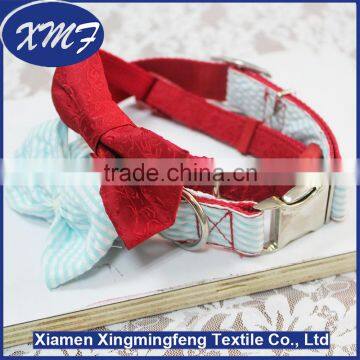 Durable Nylon Material Adjustable Pet Dog Collar With Bowknot photo-6