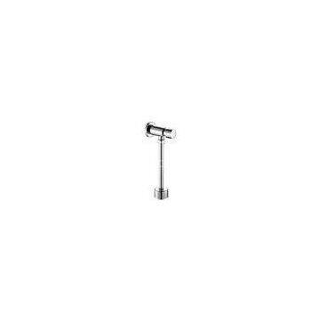 Brass Body Urinal Faucet With Chrome Surface , Straight Tube For Bathroom