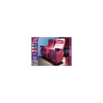 Heavy Iron Frame Fire Retardant Folding Theater Seats With Cup Holder
