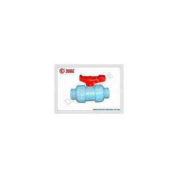 CPVC double union socket Plastic Ball Valve 1/2(D20mm) ~ 4(D110mm) PN1.0Mpa DIN/ANSI