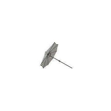 Durable Outdoor Patio Parasol Umbrellas , Green White Stripe For Bar