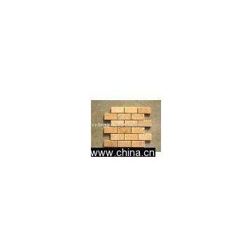 yellow limestone slab