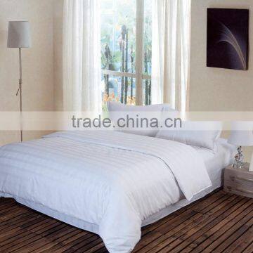 Guangzhou factory hotel bedding set,jacquard weave flat bed sheet/white pillowcase