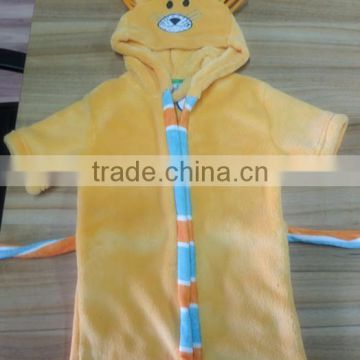 High quality hot sale soft warm baby bathrobe