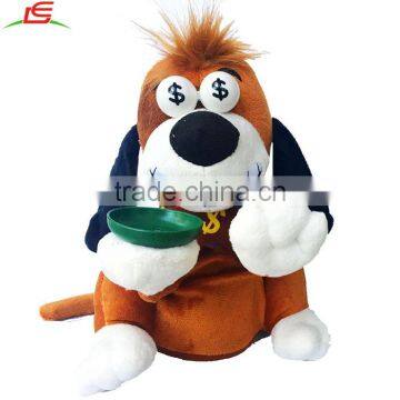 Crazy Laughing Dog Piggy Bank Plush Electric Toys for Kid Children