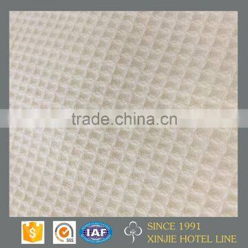 Hotel White Waffle Bathrobe With Piping photo-3