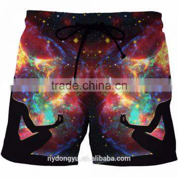 Men Fast Dry Black Blue Splint Print Beach Shorts/ Blue l na Creative Plus Size Beach Shorts/ Pocets Sports Beach Wear photo-5