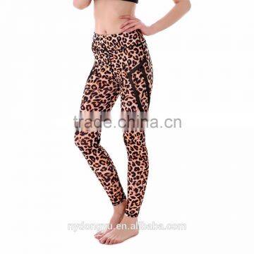 leopard net patched skeleton yoga jogging legging /morning xg high waist plus size flower athletic yoga pants capris trousers