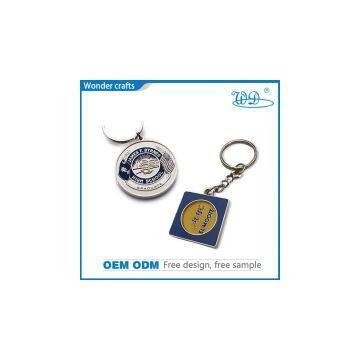 Brass alloy silver plated hollow out die casting reflective printed laser logo car brand Key Chains