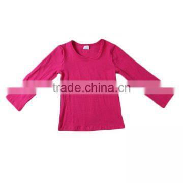 2017 boutique clothing long sleeve knit cotton t-shirts unique plain t-shirts