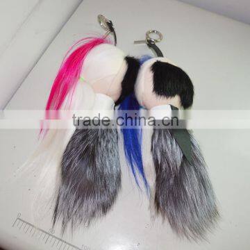 SJ698 Big Size Famous Brand Real Furs Key Bag Attachments