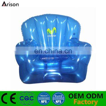 Clear PVC inflatable sofa inflatable chair seat with ice bucket at the bottom