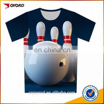 Custom sublimation printed 5xl bowling shirts