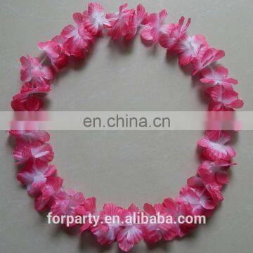 PAS-0744 Pink hawaii flower necklace