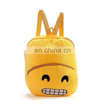 Wholesale plush emoji kids school bag