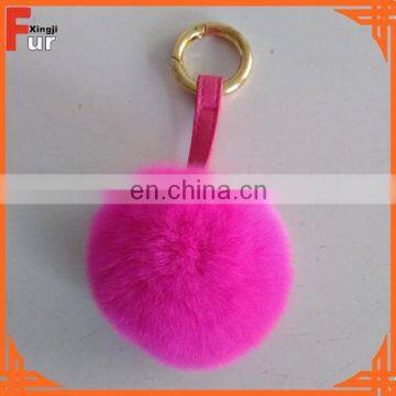 Hotsales 8cm Rabbit Fur Pom Pom Keyring