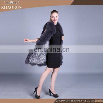 Wholesale China Garment Fox Fur Vest / Dyed Fox Fur Vest And Coat photo-2