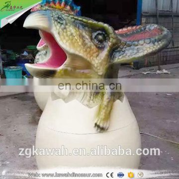 Kawah Cute Resin Trash Can Amusement Park Funny Fiberglass Dinosaur Trash Can For Sale