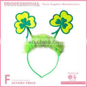 Irish Party Headband Fower Headband, Feather And Plastic Cloth Irish Headband For Party Decoration