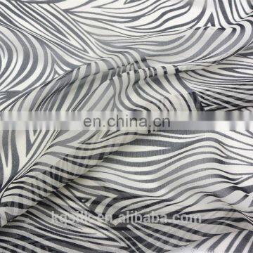 Zebra printed silk georgette fabric, chiffon georgette silk fabric