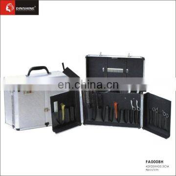 hot sell Aluminum Beauty hairdressing carry case with combination lock and trays