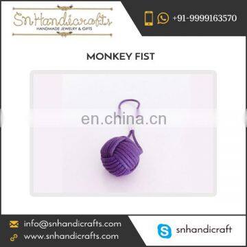 Excellent Quality Durable Monkey Fist Nautical Rope Keychain Available for Various Size and Shape