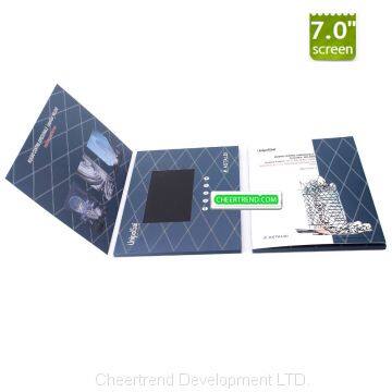 Business Promotion Marketing Tool Digital 7 inch Lcd Screen Video Card Brochure