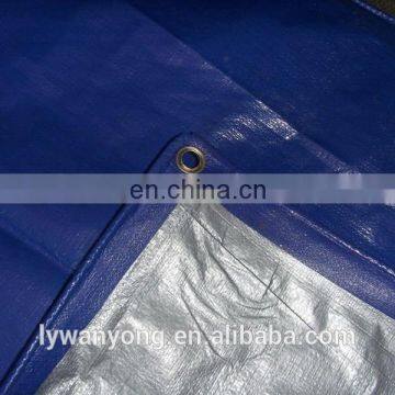 made to order hdpe tarp cover Blue orange PE tarpaulin PE tarp tarpaulin with eyelets used for agricultural covers