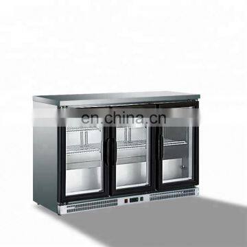 2 Glass swing door Back Bar Cooler, commercial fridge desktop under bar cooler