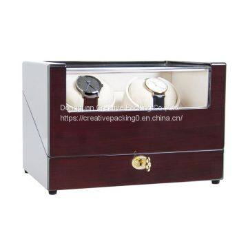 Japan Motor 2+0 Grids Piano Lacquer Dual Automatic Watch Winder Vertical Design Watch Winder photo-3