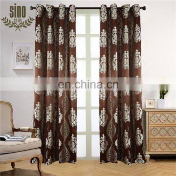 Cheap Indian Style Flower Jacquard Curtain Design Fabric Gold Lurex Indian Style Curtains photo-4