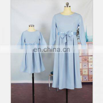 2019 New RED BIG BOW PARTY Dress Mother Daughter Matching Dress 3COLORS (this Link for WOMAN) photo-5