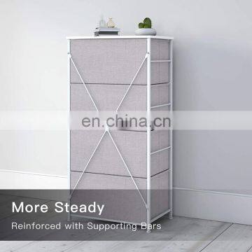 Factory Custom Fabric Storage Drawer Cabinet Foldable Tall Bedroom Clothing Storage Tower With Drawers